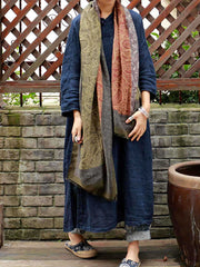 Großer Schal im Vintage-Baumwoll-Ethno-Stil