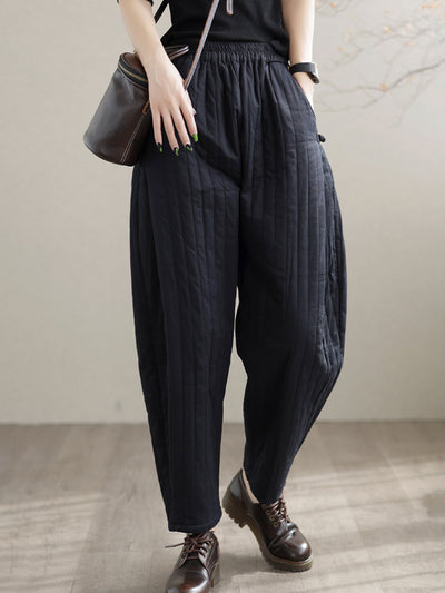 Winter Thickened Casual Solid Color Loose Harem Pants