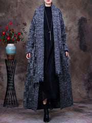 Women Vintage Long Baggy Thick Sweater Coat