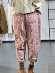 Damen-Haremshose im ethnischen Stil mit elastischem Bund und gepolsterter Taille 