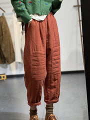 Damen-Haremshose im ethnischen Stil mit elastischem Bund und gepolsterter Taille 