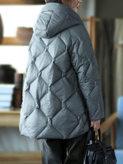 Winter Hooded Thickened Women Loose Coat
