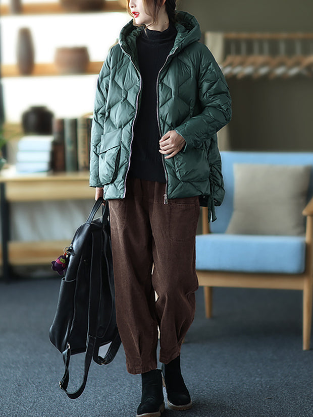 Winter Hooded Thickened Women Loose Coat