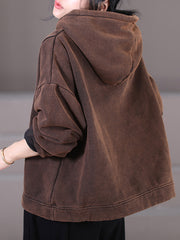 Winter Women Korean Style Loose Fleece Hoodies