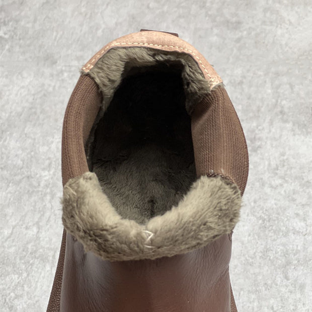 Women Autumn Genuine Leather Flat Casual Martin Boots