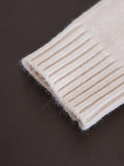 Women Winter Artsy Knitted Patchwork Loose Warm Sweater