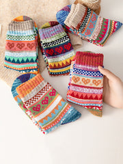 5 Pairs Women Ethnic Winter Warm Socks