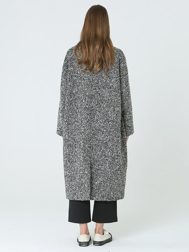 Long Wool Women Winter Long Sleeve Coat M-2XL