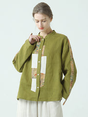 Vintage Loose Spring Long Sleeve Women Shirt