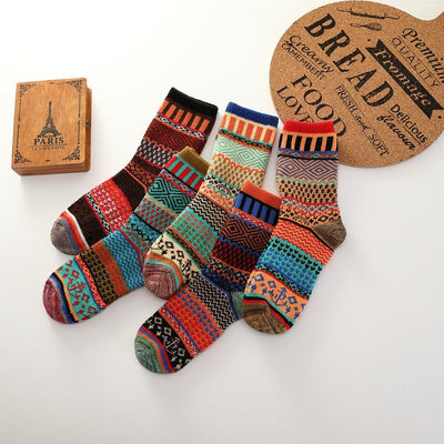 Weibliche gestrickte lässige Vintage dicke warme Socken