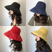 Female Summer Sun Hat Solid Color Foldable Hat