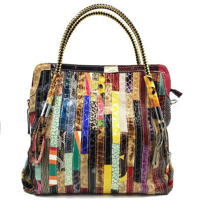 Bunte Damenhandtasche im westlichen Stil