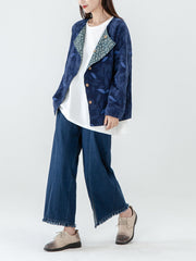 Women Long Sleeve Breasted Double-Sided Coat