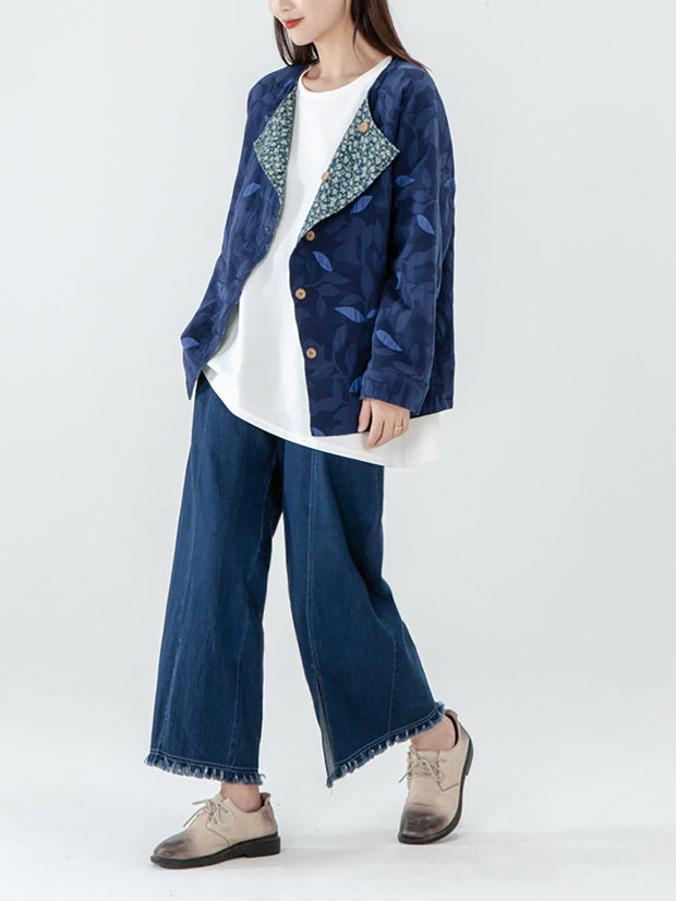 Women Long Sleeve Breasted Double-Sided Coat