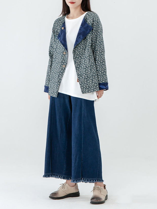 Women Long Sleeve Breasted Double-Sided Coat