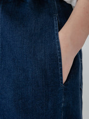 Women Pocket Tasseled Split Hem Pants