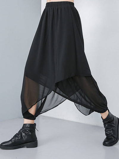 Summer Irregular Chiffon Wide-leg Pants
