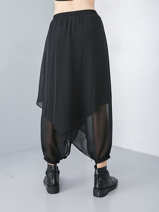 Summer Irregular Chiffon Wide-leg Pants