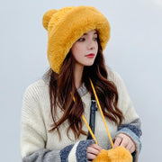 Winter Women Thicken Warm Hairball Hat