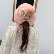 Winter Women Thicken Warm Hairball Hat