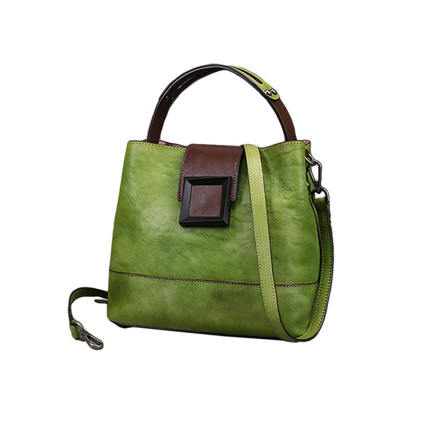 Women Retro Leather Handbag Crossbody Bag
