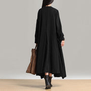 Women Cotton Linen Loose Fitting Winter Long Coat