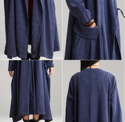 Women Cotton Linen Loose Fitting Winter Long Coat