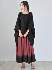 Women Spring Casual Solid Split Hem Loose Shirt